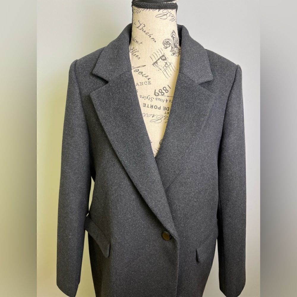Scotch&soda single-breasted mid-length wool blend coat New Size M - Picture 7 of 15